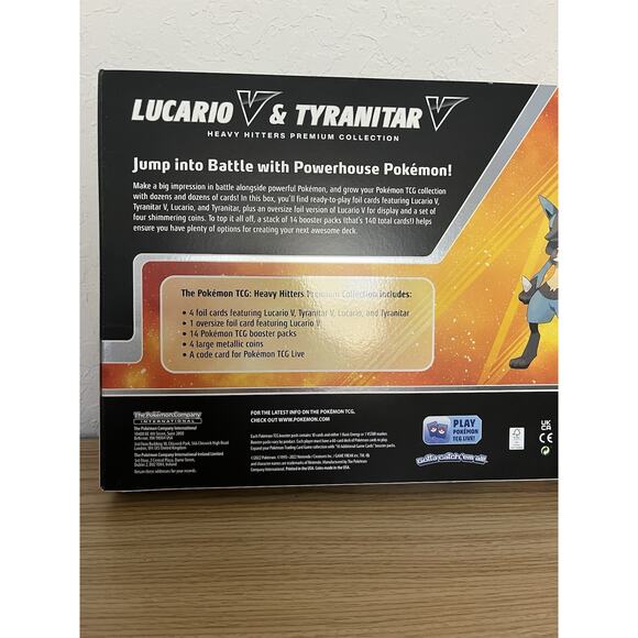 Pokemon TCG Lucario V & Tyranitar V Heavy Hitters Premium Collection NEW - Picture 5 of 6